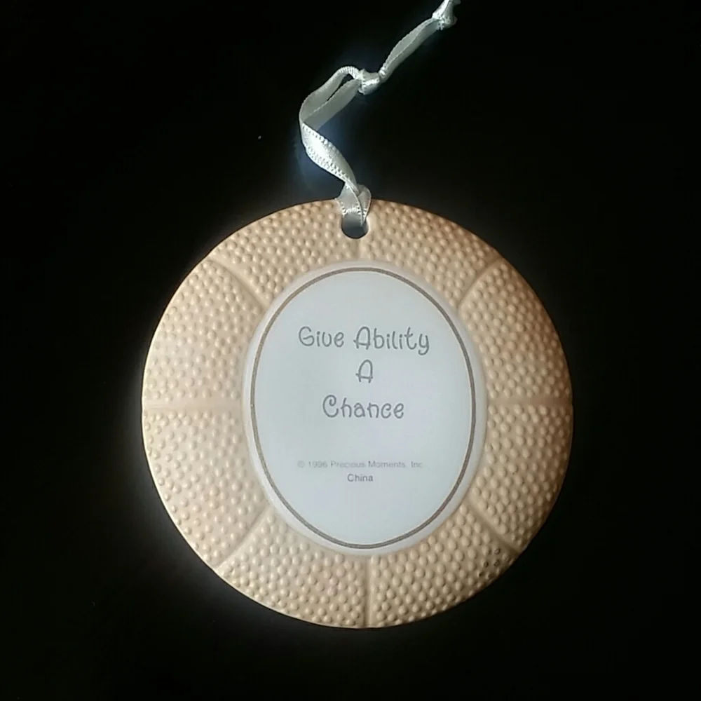 Give Ability A Chance Basketball Christmas Ornament